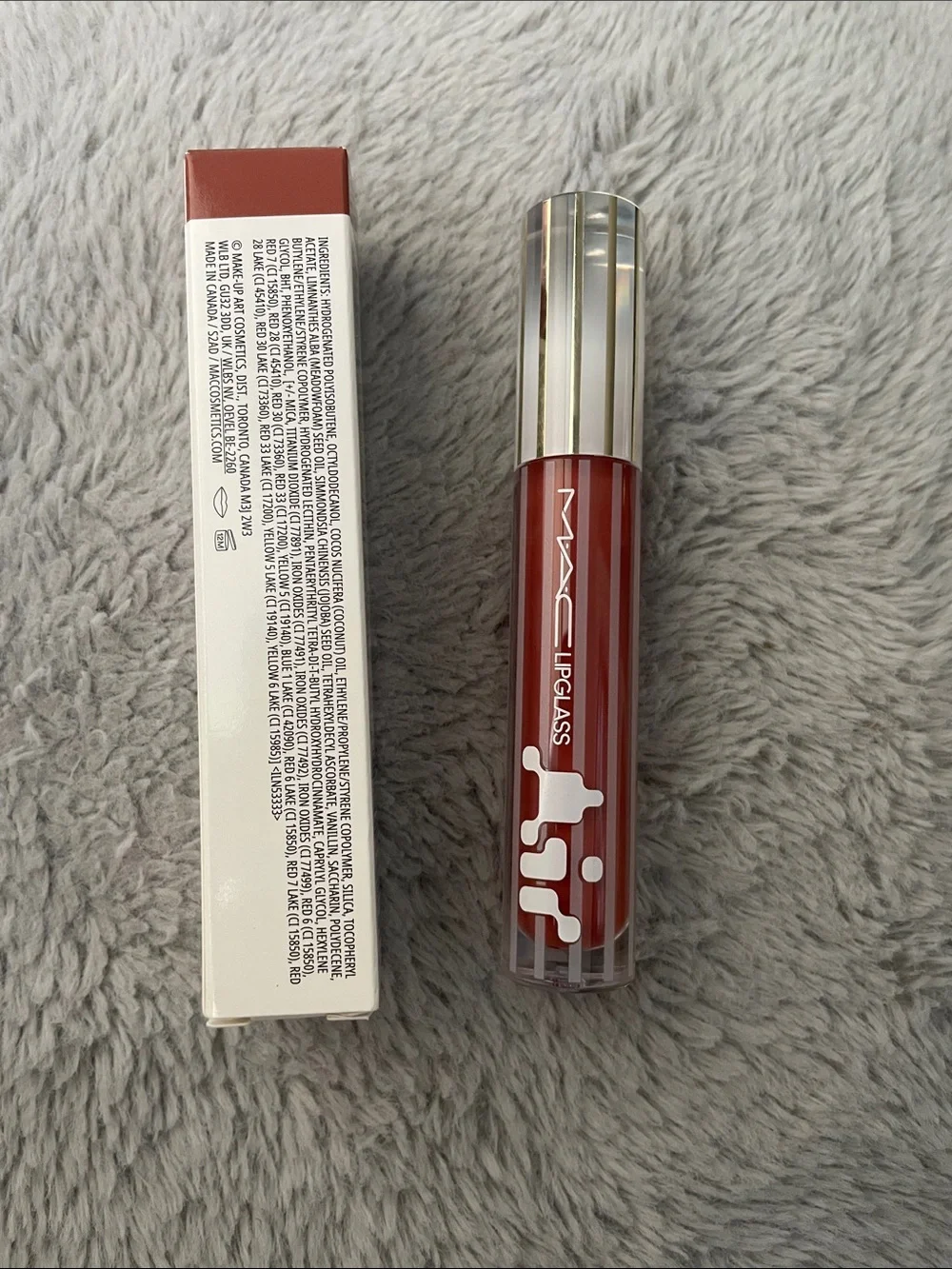 MAC Cosmetics Lipglass Lip Gloss in Deep Red